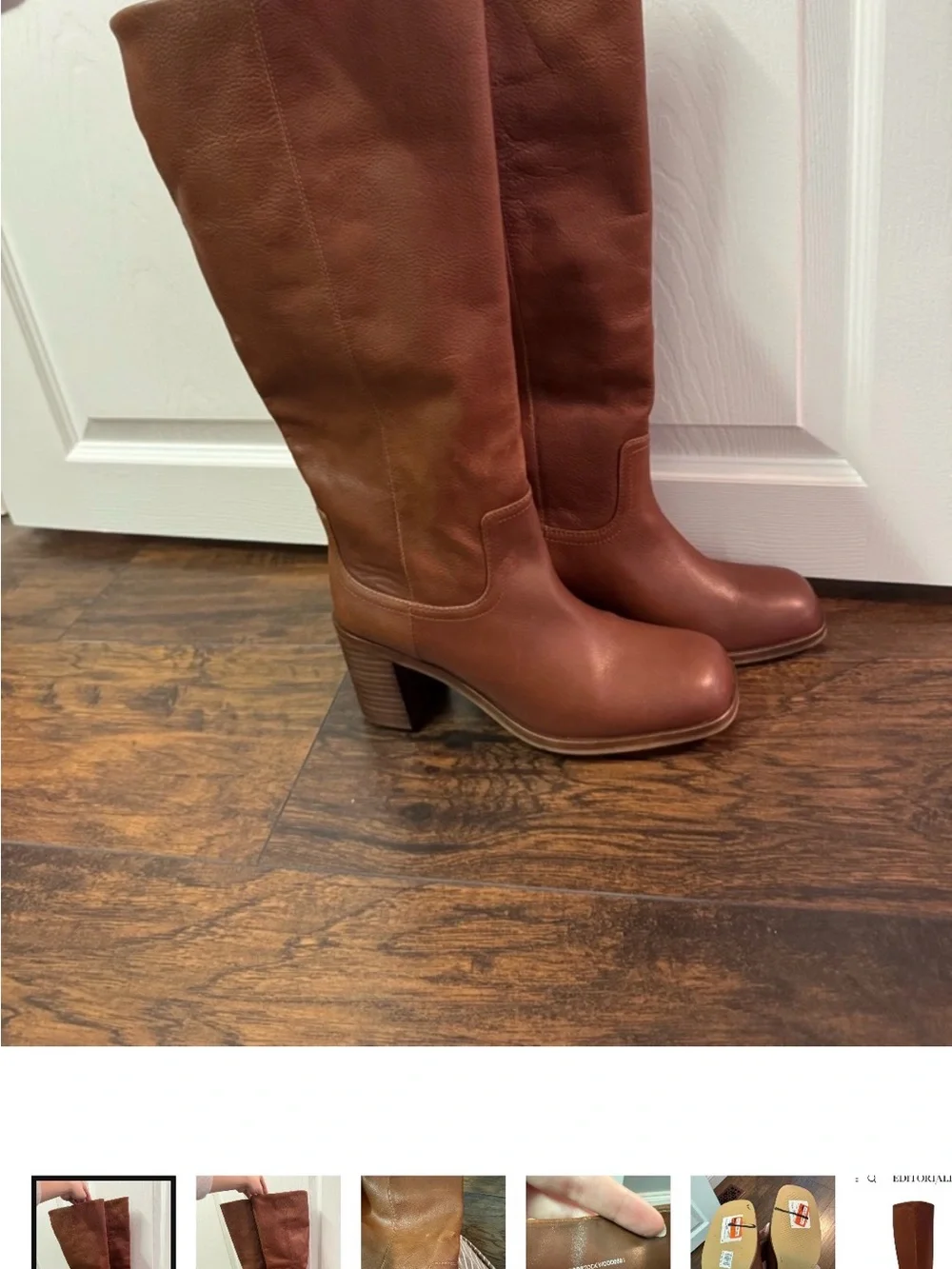 Steve Madden Tall Leather Knee Boots in Brown